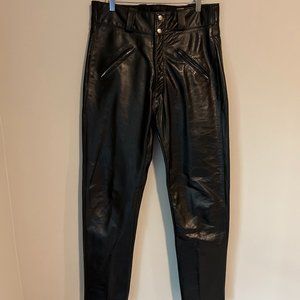 1980 Vintage Leather Harley-Davidson Pants (36" Waist/34" Inseam, Black)